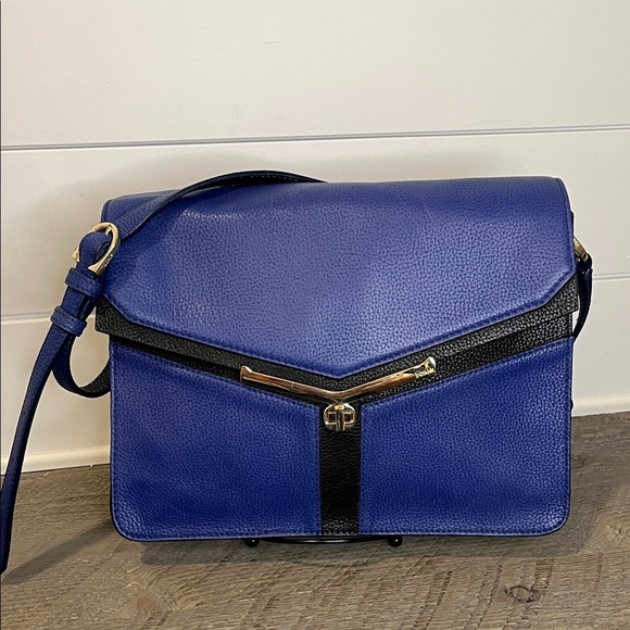 Botkier Handbags - Botkier Valentina Crossbody Handbag/Blue & Black, Leather